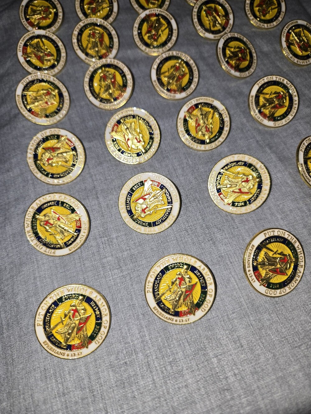 Put On The Whole Armor Of God Ephesians 6:13-17 Christian Lapel Pin 30 PCS